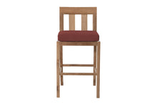 Set of 2 Chatsworth Outdoor Teak Armless Counter Stool. Sunbrella Cushion.