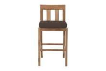 Set of 2 Chatsworth Outdoor Teak Armless Counter Stool. Sunbrella Cushion.