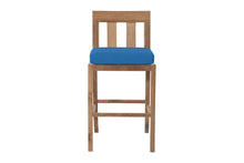 Set of 2 Chatsworth Outdoor Teak Armless Counter Stool. Sunbrella Cushion.
