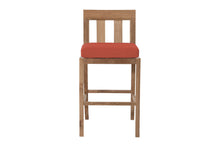 Set of 2 Chatsworth Outdoor Teak Armless Counter Stool. Sunbrella Cushion.