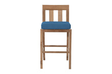 Set of 2 Chatsworth Outdoor Teak Armless Counter Stool. Sunbrella Cushion.