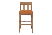 Set of 2 Chatsworth Outdoor Teak Armless Counter Stool. Sunbrella Cushion.