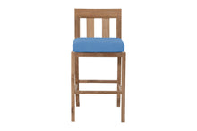 Set of 2 Chatsworth Outdoor Teak Armless Counter Stool. Sunbrella Cushion.