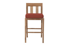 Set of 2 Chatsworth Outdoor Teak Armless Counter Stool. Sunbrella Cushion.
