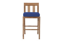Set of 2 Chatsworth Outdoor Teak Armless Counter Stool. Sunbrella Cushion.