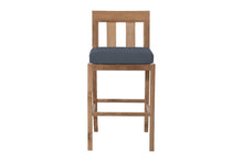 Set of 2 Chatsworth Outdoor Teak Armless Counter Stool. Sunbrella Cushion.