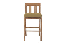 Set of 2 Chatsworth Outdoor Teak Armless Counter Stool. Sunbrella Cushion.