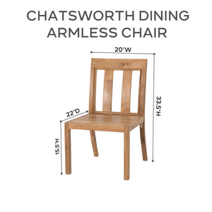 9 pc Chatsworth Teak Dining Set with Expansion Table. Sunbrella Cushion.