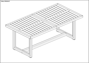 Chatsworth 79"/102.5" Teak Outdoor Expansion Dining Table