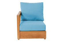 Chatsworth Teak Outdoor Left Arm Chair. Sunbrella Cushion