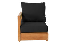 Chatsworth Teak Outdoor Left Arm Chair. Sunbrella Cushion