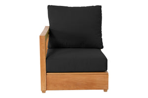 Chatsworth Teak Outdoor Left Arm Chair. Sunbrella Cushion