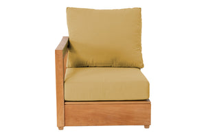 Chatsworth Teak Outdoor Left Arm Chair. Sunbrella Cushion