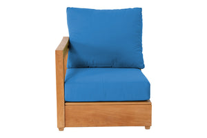Chatsworth Teak Outdoor Left Arm Chair. Sunbrella Cushion
