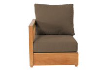 Chatsworth Teak Outdoor Left Arm Chair. Sunbrella Cushion