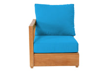 Chatsworth Teak Outdoor Left Arm Chair. Sunbrella Cushion