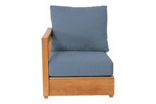 Chatsworth Teak Outdoor Left Arm Chair. Sunbrella Cushion