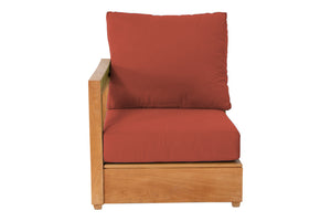 Chatsworth Teak Outdoor Left Arm Chair. Sunbrella Cushion