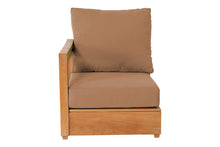 Chatsworth Teak Outdoor Left Arm Chair. Sunbrella Cushion