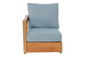 Chatsworth Teak Outdoor Left Arm Chair. Sunbrella Cushion