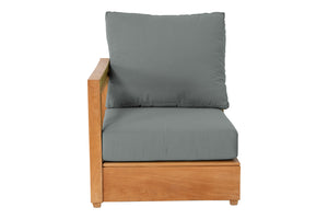 Chatsworth Teak Outdoor Left Arm Chair. Sunbrella Cushion