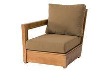Chatsworth Teak Outdoor Left Arm Chair. Sunbrella Cushion