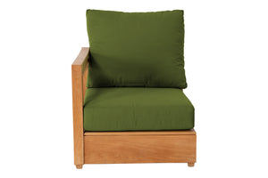 Chatsworth Teak Outdoor Left Arm Chair. Sunbrella Cushion