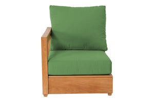 Chatsworth Teak Outdoor Left Arm Chair. Sunbrella Cushion