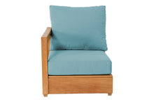 Chatsworth Teak Outdoor Left Arm Chair. Sunbrella Cushion