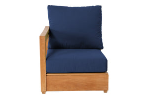 Chatsworth Teak Outdoor Left Arm Chair. Sunbrella Cushion