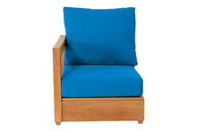 Chatsworth Teak Outdoor Left Arm Chair. Sunbrella Cushion