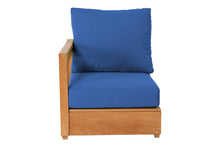 Chatsworth Teak Outdoor Left Arm Chair. Sunbrella Cushion