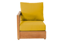 Chatsworth Teak Outdoor Left Arm Chair. Sunbrella Cushion