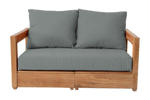 Chatsworth Teak Outdoor Loveseat. Sunbrella Cushion