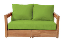 Chatsworth Teak Outdoor Loveseat. Sunbrella Cushion