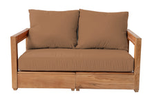 Chatsworth Teak Outdoor Loveseat. Sunbrella Cushion