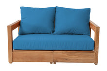 Chatsworth Teak Outdoor Loveseat. Sunbrella Cushion