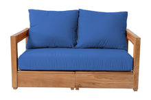 Chatsworth Teak Outdoor Loveseat. Sunbrella Cushion