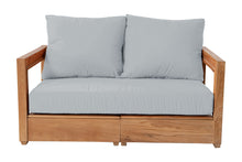 Chatsworth Teak Outdoor Loveseat. Sunbrella Cushion