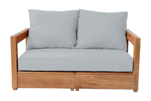 Chatsworth Teak Outdoor Loveseat. Sunbrella Cushion