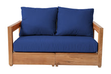 Chatsworth Teak Outdoor Loveseat. Sunbrella Cushion