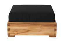 Chatsworth Teak Outdoor Ottoman. Sunbrella Cushion.