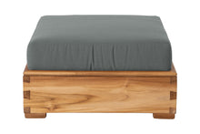 Chatsworth Teak Outdoor Ottoman. Sunbrella Cushion.