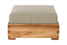Chatsworth Teak Outdoor Ottoman. Sunbrella Cushion.