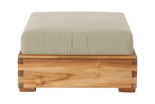 Chatsworth Teak Outdoor Ottoman. Sunbrella Cushion.