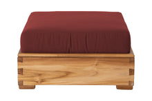 Chatsworth Teak Outdoor Ottoman. Sunbrella Cushion.