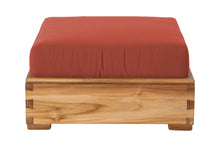 Chatsworth Teak Outdoor Ottoman. Sunbrella Cushion.