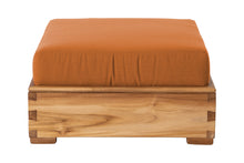 Chatsworth Teak Outdoor Ottoman. Sunbrella Cushion.