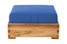 Chatsworth Teak Outdoor Ottoman. Sunbrella Cushion.