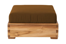 Chatsworth Teak Outdoor Ottoman. Sunbrella Cushion.